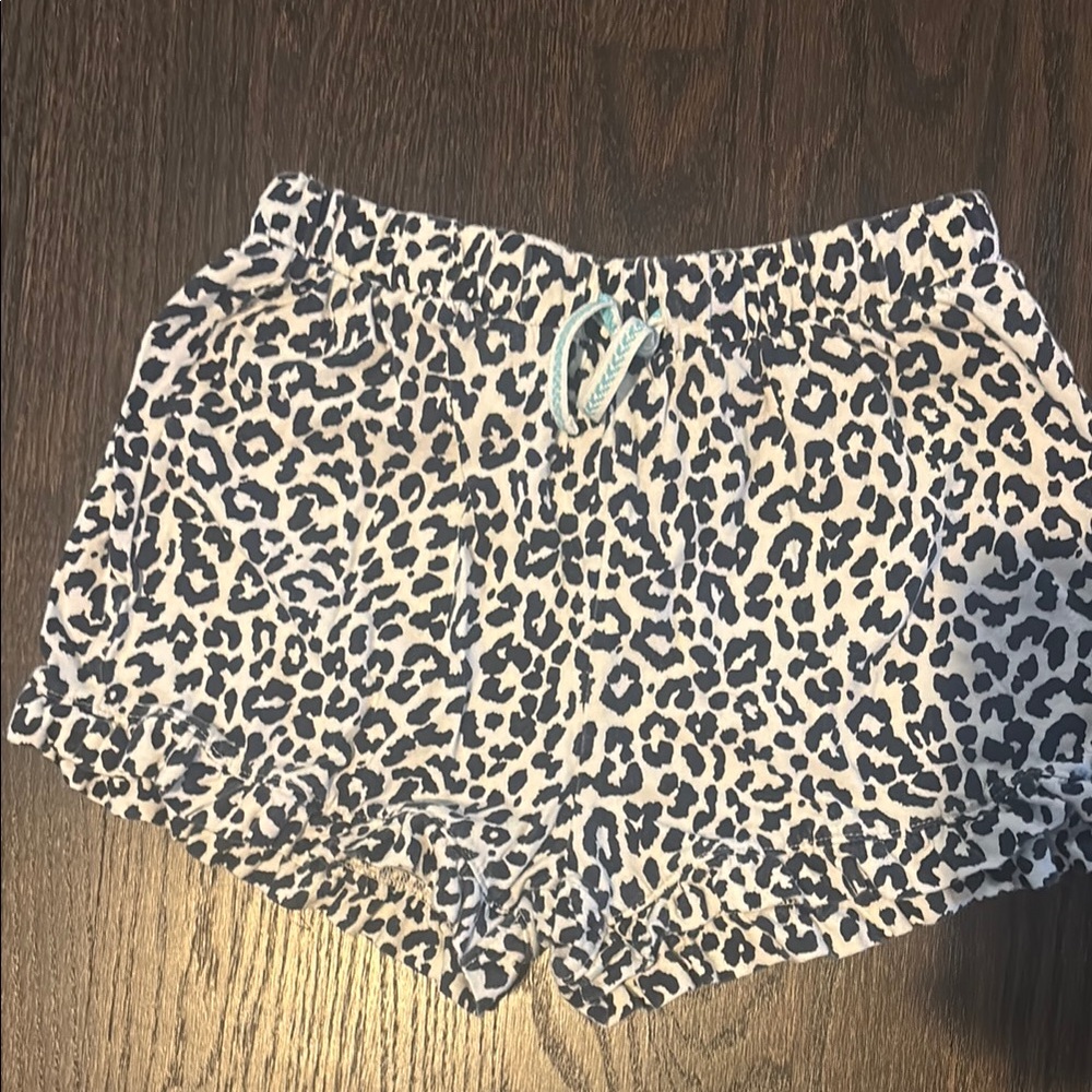 Crewcuts Leopard Print Kids Shorts - Black and White